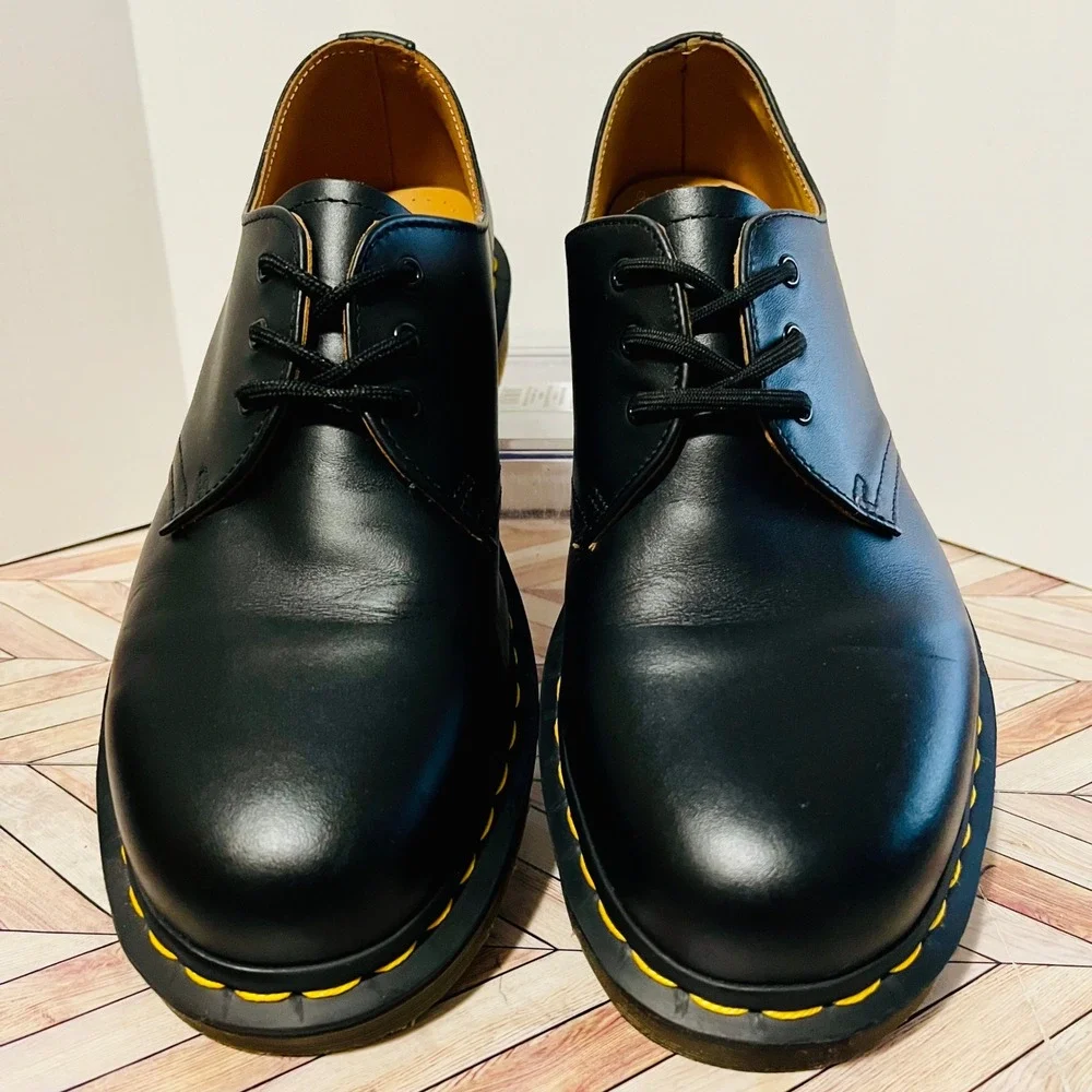 Dr Martens 1461 Oxford Black Smooth Leather Mens 9 Womens 10 Goth Dark Academia